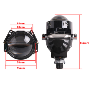 Sanvi çift led güncellenmiş S9 H4 H7 bi led projektör 3.0 dişli 54W oto projektör lens far arabalar için - Product Image 2