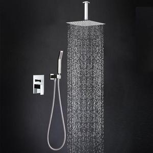 12 "yağmur biçimli duş Başlığı ve El, Duş Musluk Kaba Mikser Vanası ve Trim Dahil, lüks Yağış Duş Setleri