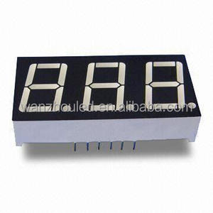 0.39 Inches Three-<strong>digit</strong> <strong>LED</strong> <strong>Display</strong> in <strong>Red</strong> Emitting Color, 20 to 30mcd Intensity 3-<strong>digit</strong> 7 <strong>segment</strong> <strong>LED</strong> <strong>display</strong> - Product Image 1