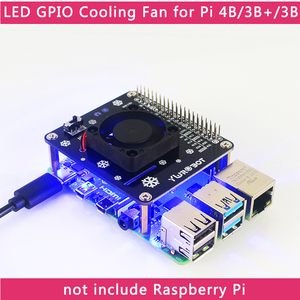 Raspberry Pi 4 cappello ventola di raffreddamento ghiaccio GPIO scheda di espansione con luce blu LED interruttore di controllo per lampone Pi 4B 3B + 3B - Product Image 2