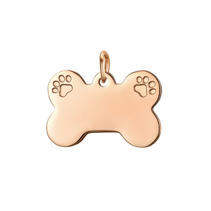 Thép không gỉ khắc pawprint xương tag chân không mạ kim loại vật nuôi ID tag khoảng trống cho vật nuôi Vòng cổ - Product Image 5