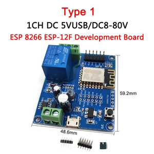 1 2 4 8-Kanal ESP8266 WIFI DIY Arduin Tasmota Relais modul Schalter ESP-12F Entwicklungs platine DC 5V 12V 24V 32V AC 110V 220V - Product Image 2