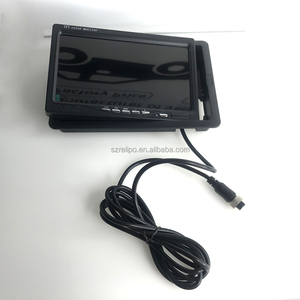 Truck Bus MDVR Headrest Car <strong>Monitor</strong> 1024x600p Resolution TFT LCD RGB <strong>Backup</strong> Camera AHD/CVBS Support 4 Pin Aviation Connector - Product Image 1