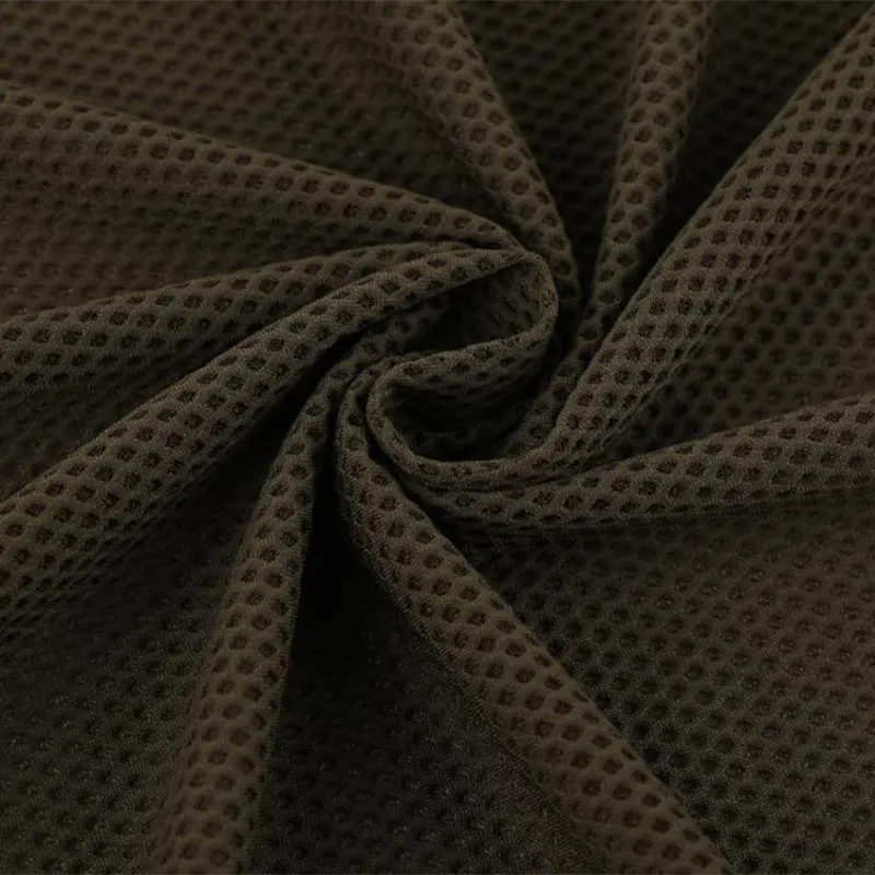 Yüksek moda Custom Made kabarcık örgü çabuk kuruyan kumaş spor Yoga için 79% naylon 21% spandeks file kumaş