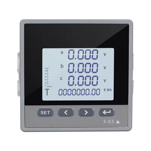 Medidor de panel multifuncional digital trifásico con pantalla LCD Mide voltaje de corriente Frecuencia Potencia reactiva activa - Product Image 1