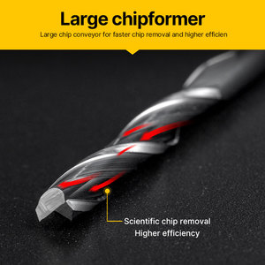 Huhao2フルートスパイラルフライスカッターアルミニウム用ダブルエッジ切削工具平底4Aカーバイドルータービット金属用2174 - Product Image 3