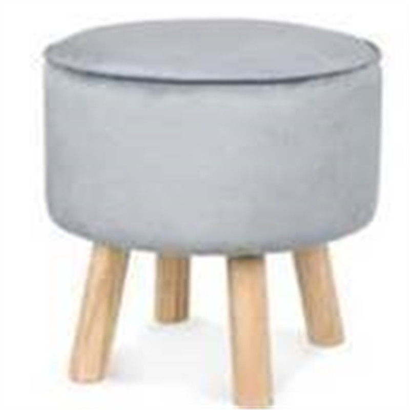 Customized modern home furniture soft velvet foot stool chair with legs