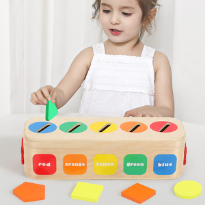 Montessori <strong>Toy</strong> Shape Sorting Matching <strong>Box</strong> Wooden Color Shape Sorting <strong>Box</strong> for Kids - Product Image 4