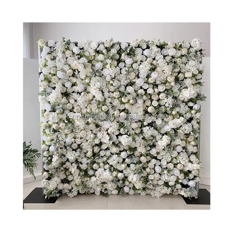 Flor artificial pared Iglesia boda escenario flor pared telón de fondo decoración para boda