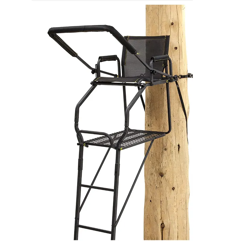 Escada telescópica dobrável de alumínio para caça cega, suporte para árvores para caça ao ar livre, disponível por atacado