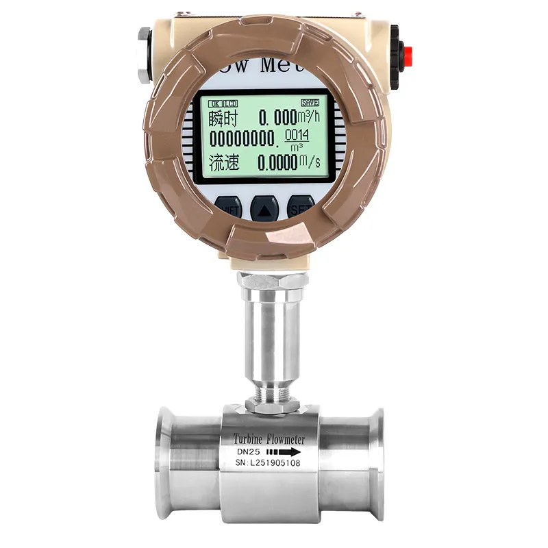 Sensor de medidor de flujo de turbina de agua con señal de pulso DN50 DN65 DN80 Medidor de flujo de 2 pulgadas y 1 pulgada