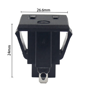 เต้ารับติดแผงปลั๊กไฟฟ้าแบบสแนปอินชนิด US ขนาด110V AC US เต้ารับไฟฟ้าแบบ3P 125V 15A สีดำ - Product Image 5
