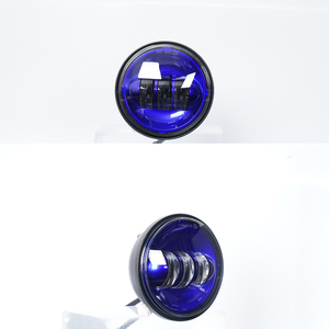 Pair 4.5 Inch 4-1/2&quot; Blue Halo <strong>LED</strong> Fog Passing Light Lamp for Motorcycle