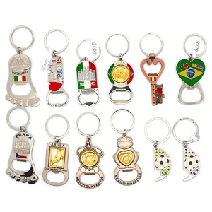 工厂促销金属钥匙扣定制标志多工具速度开瓶器钥匙扣 - Product Image 1