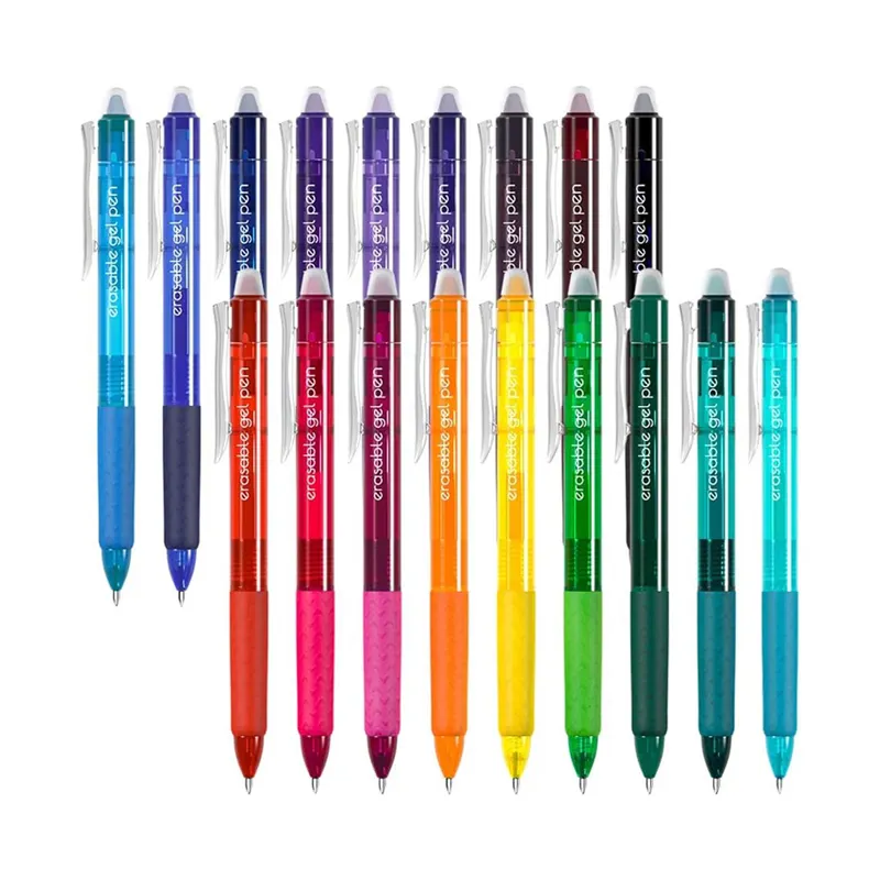 Stylo effaçable à la chaleur personnalisable de haute qualité stylo gomme multicolore stylo gel d'écriture lisse en plastique avec logo