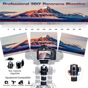 Chuyên Nghiệp Xách Tay Với 360 Toàn Cảnh Bóng Đầu Trọng Lượng Nhẹ Bạc Máy Ảnh Giá Ba Chân Đứng Monopods Cho Nhiếp Ảnh Video Săn Bắn - Product Image 4