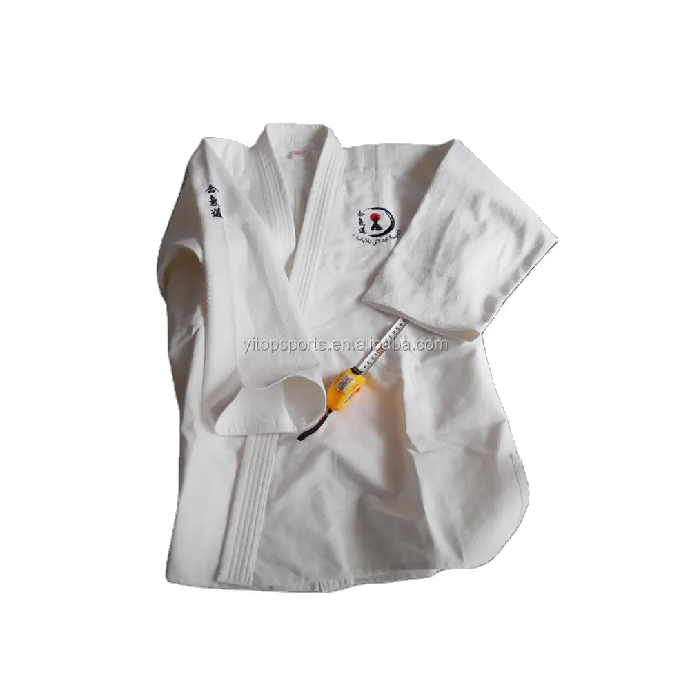 Uniformes kimono aikido de alta calidad, 100% algodón, gi