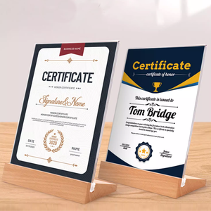 Tùy chỉnh máy tính để bàn gỗ tự nhiên-màu hiển thị đứng gỗ cơ sở bảng quảng cáo hiển thị menu bảng Áp phích - Product Image 5