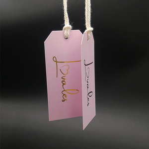 Hi chất lượng quyến rũ Thiết kế quần áo hangtag treo Tag cho may mặc lá vàng name tag - Product Image 2