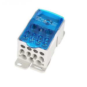 Flexible Combination <strong>400A</strong> 690V Din Rail UKK Terminal Block Brass Terminal <strong>Busbar</strong> with Cover - Product Image 2