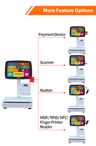 中基15英寸高品质POS AI秤标签称重秤，带AI相机，用于零售市场触摸屏 - Product Image 5