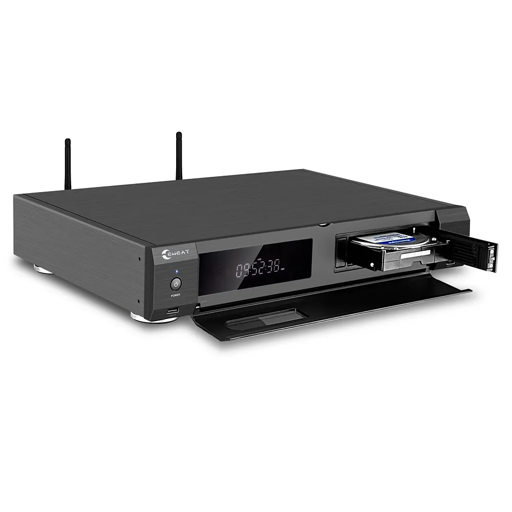 Eweat-Dispositivo de TV inteligente R11II, decodificador con Android 9,0, 4K, 3D, Rayo Azul, Realtek 1619 + ESS9038PRO, XLR equilibrado 3,5, reproductor multimedia con HDD interno