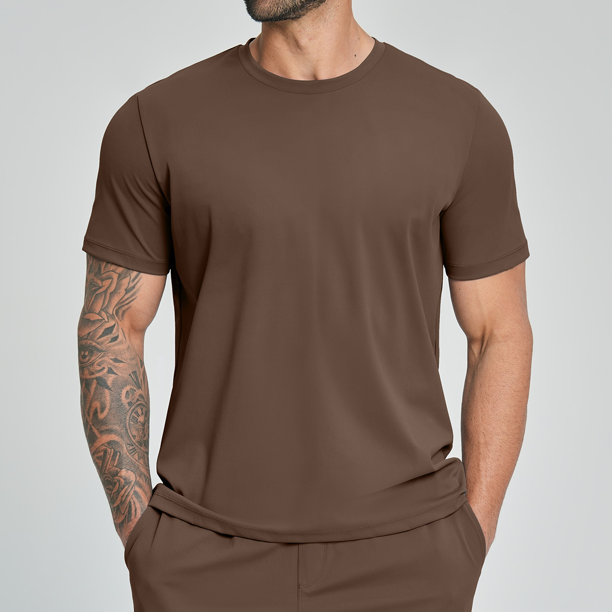 T-shirts marron chocolat