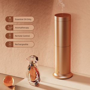 Lemoworld เครื่องกระจายกลิ่นอะโรมาเทอราพี, เครื่องกระจายกลิ่นอลูมิเนียมอัลลอยแบบไร้สายชาร์จไฟได้หรูหราทาวเวอร์ - Product Image 1