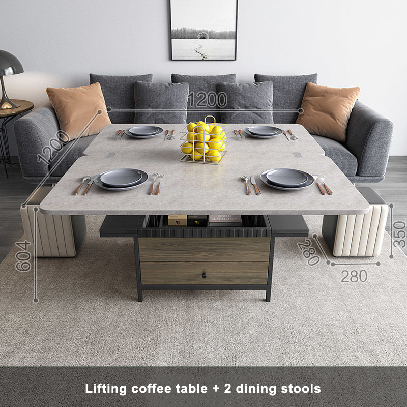 Table basse + 2 tabourets