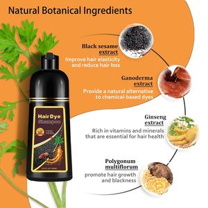 गर्म बिक्री लंबे समय तक अर्ध-स्थायी जादू बालों का रंग आसान अनुप्रयोग कॉफी महिलाओं और पुरुषों के लिए घर के उपयोग के लिए - Product Image 4