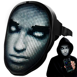 หน้ากากพลาสติกปลอมตัวไฟ LED คอลเพลย์ควบคุมผ่านแอปทางบลูทูธ - Product Image 1