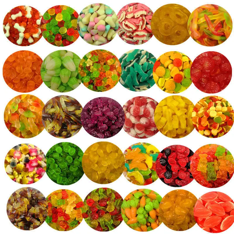 Số lượng lớn gelatin Kẹo Hỗn hợp Gummy bánh kẹo sản phẩm
