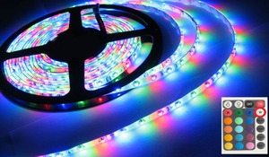 5เมตร16.4ft SMD 3528ไฟเส้น LED RGB 24Key IR อะแดปเตอร์ควบคุมระยะไกลชุดสมบูรณ์แถบ LED - Product Image 6