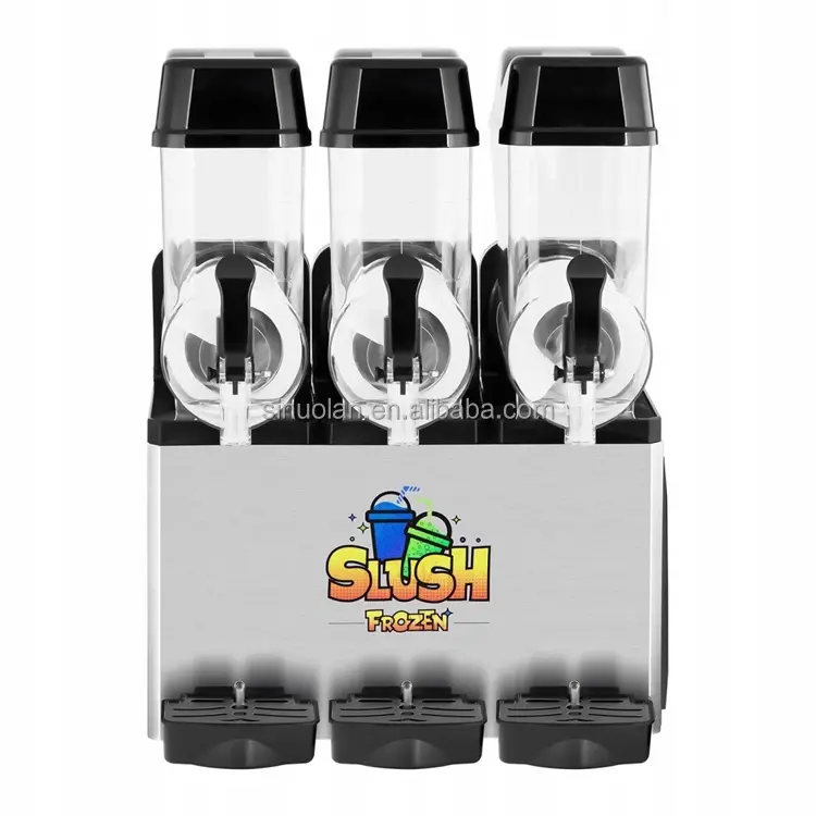 Máy Làm Cháo Đồ Uống Đông Lạnh Thương Mại Máy Làm Đá Slush Mini 3 Bình Máy Nén Slush-Machine Nhà Máy Trung Quốc