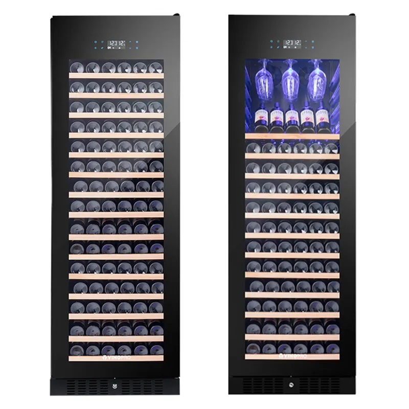 Personalizado 428L Elétrica Vinho Champagne Cooler 166 Garrafas Compressor Adega Refrigerador LED Temperatura Display Uso Doméstico