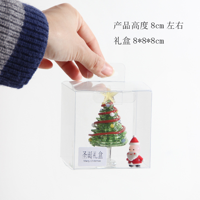 Cinta roja envuelta en seda estilo 8cm-Caja de regalo + Santa Claus
