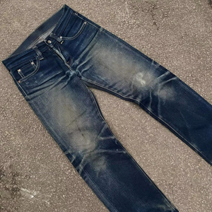 بنطال جينز للرجال متوسط الخصر ومخروط من الدنيم مصنوع حسب الطلب بنمط طباعة ممزق وممزق مع غسول ملون بنطال جينز ضيق للرجال مخصص - Product Image 2