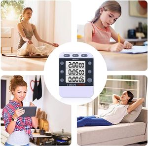 Silber Magnetic Count Down Elektronischer Countdown Digitaler Timer mit Sound clip für Labor 3 Tasten Einfach zu lesen - Product Image 5