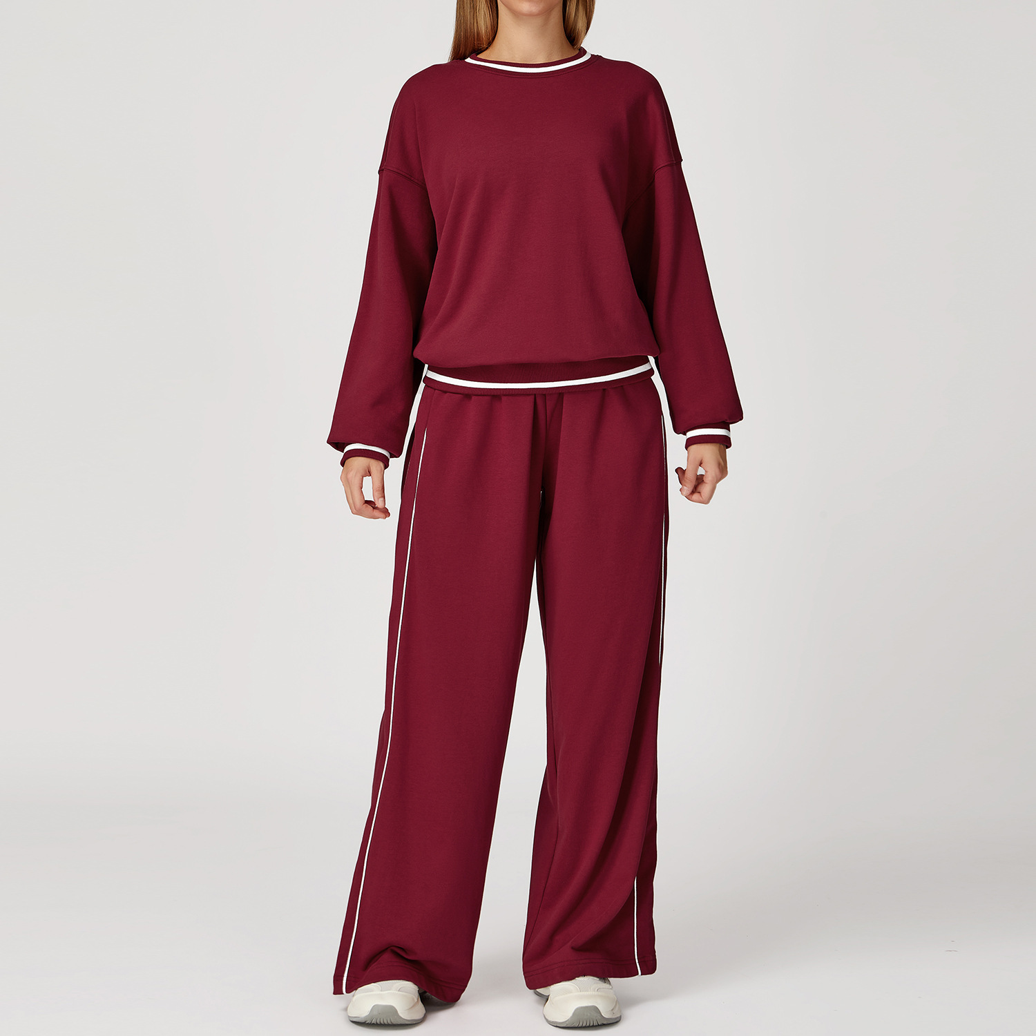 Red Sweatshirt+long sweatpants