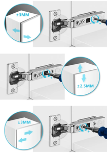 6 delik 3D oto menteşeler kabine parçaları 2 yollu tek yönlü Anti pas kabine menteşeler - Product Image 5