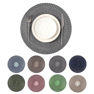 高品质编织餐桌垫新款涤纶面料西服杯垫防烫保温pp圆垫 - Product Image 6