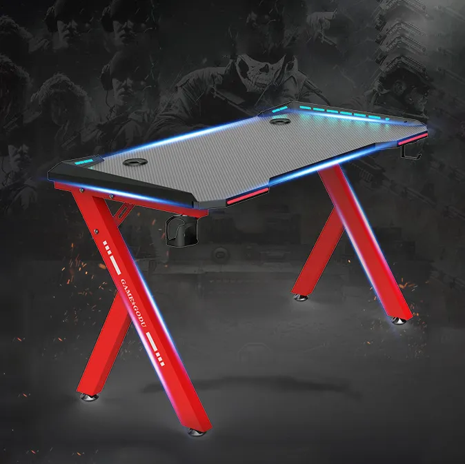 Led Verlichting Gaming Bureau Kantoor Computer Tafel Rgb Club Laptop Computer Tafel