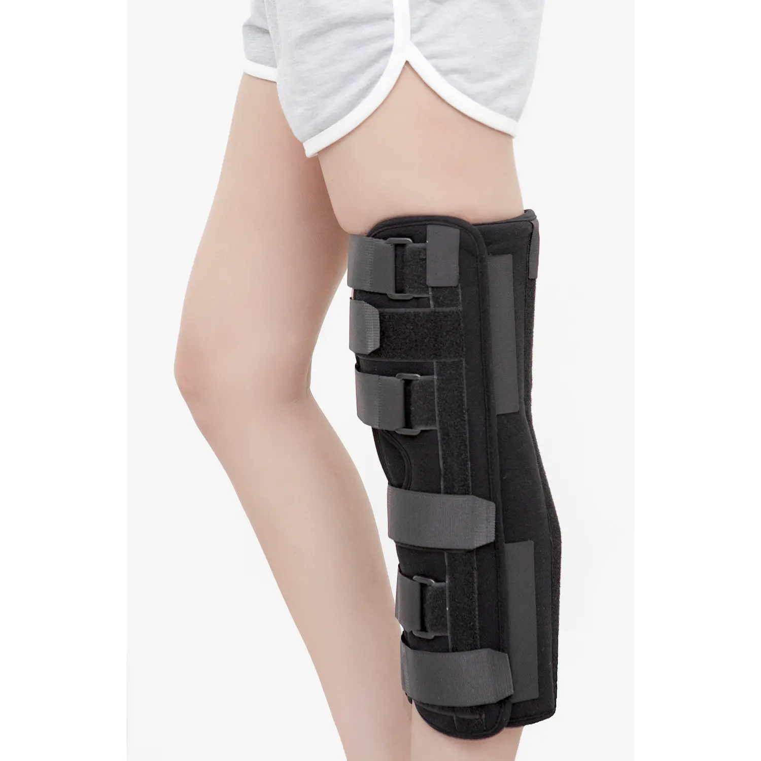 Tri-imobilizador de joelho de painel, cinta de joelho seguro e estabilizador para recuperação, frascos de joelho, instabilidade, acl, mcl, menisco