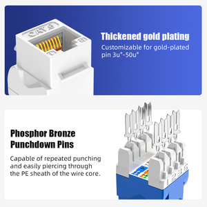 Mạng 180 độ 8P8C CAT5e CAT6 cat6A RJ45 Modular <span class=keywords><strong>Jack</strong></span> UTP nữ <span class=keywords><strong>Keystone</strong></span> <span class=keywords><strong>jack</strong></span> - Product Image 3