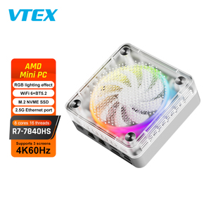Los efectos de iluminación personalizados Rgb se pueden ajustar automáticamente Wifi 6 + BT 5,2 Amd R7-7840Hs Gamer Compute Mini Pc - Product Image 1