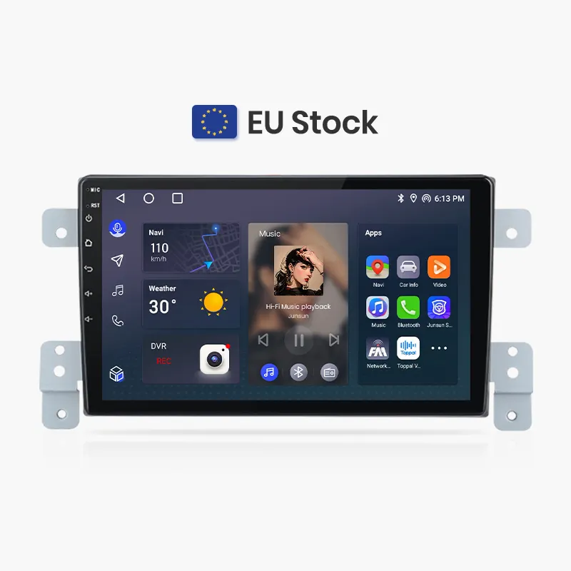 Junsun V1 EUคลังสินค้าCarPlay AndroidรถวิทยุสําหรับSuzuki Grand Vitara 3 2008 2005-2015 มัลติมีเดียนําทางรถสเตอริโอ