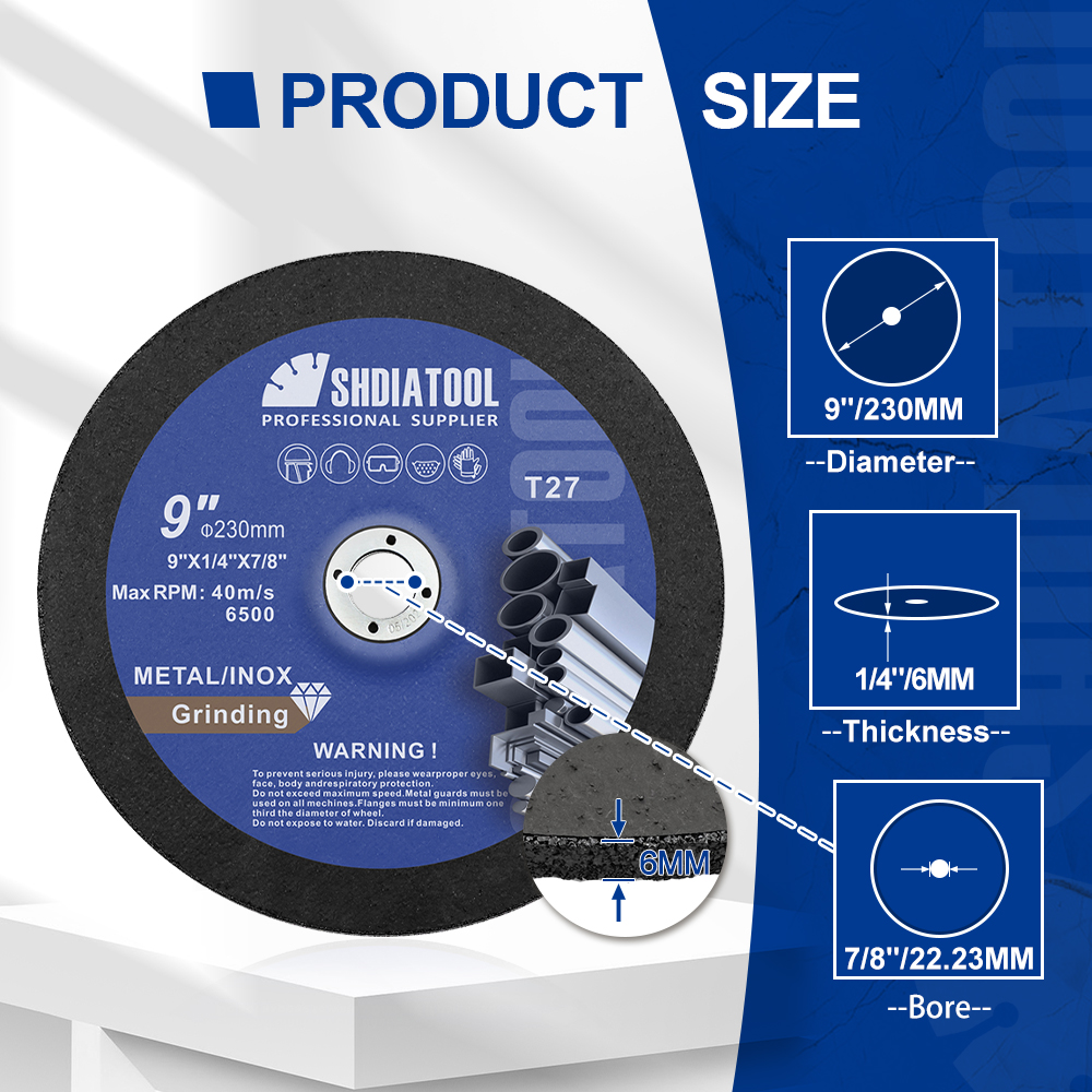Meule abrasive à liant résine de 230 mm