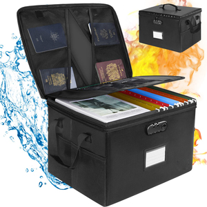 Fireproof Document <strong>Box</strong> Water-Resistant <strong>File</strong> Organizer <strong>Box</strong> <strong>With</strong> Lock Portable <strong>File</strong> <strong>Box</strong> <strong>With</strong> <strong>Handle</strong> Document