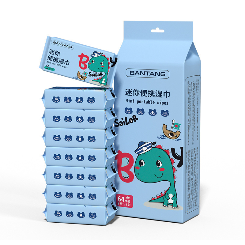 Dinosaur sailor wet wipes-8 packs per case