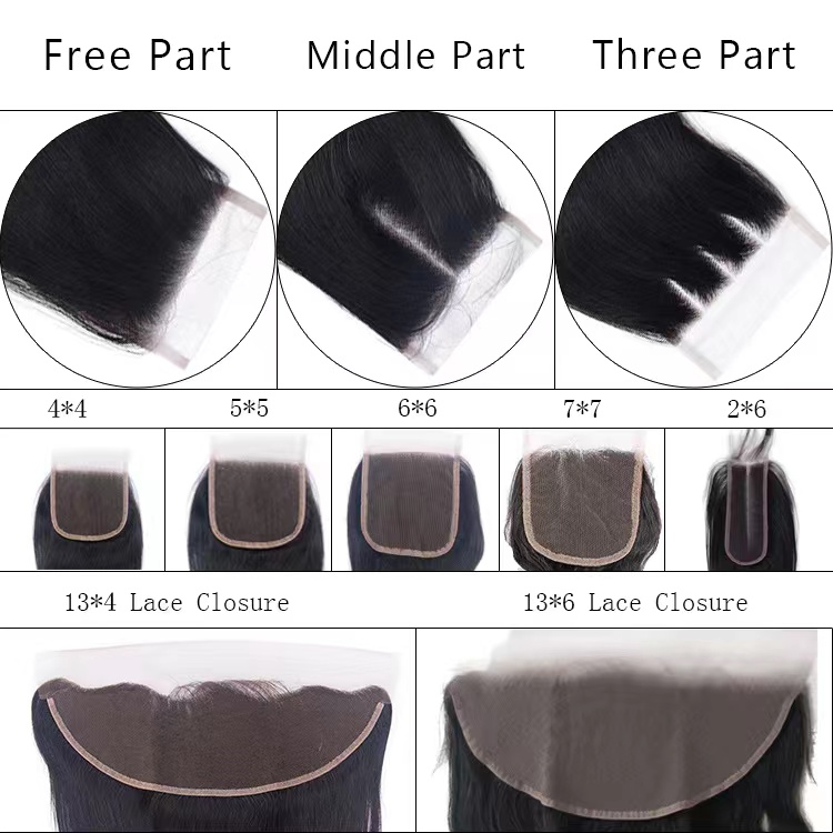 Fermeture frontale en dentelle